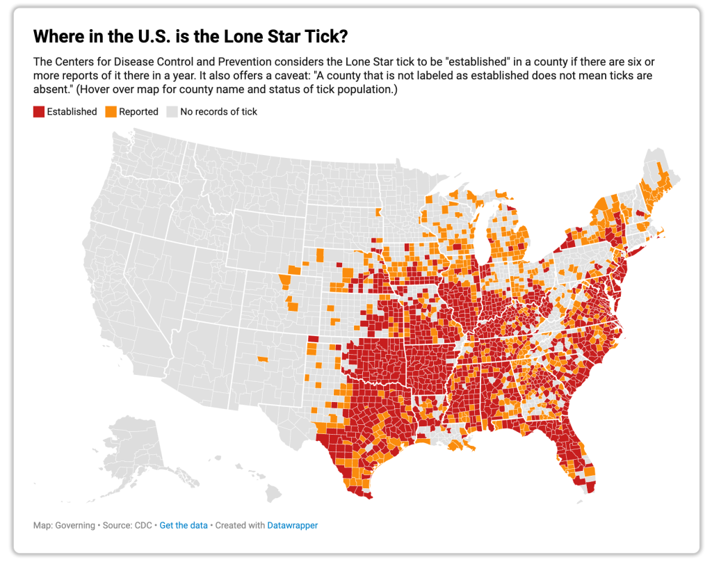 LoneStar Ticks in US